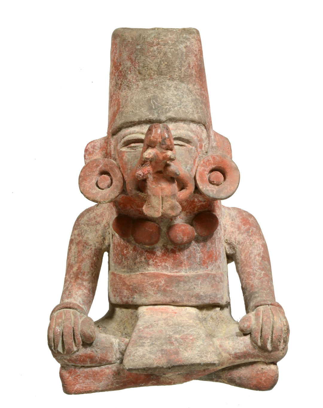 Zapotec Seated Deity Figural Urn