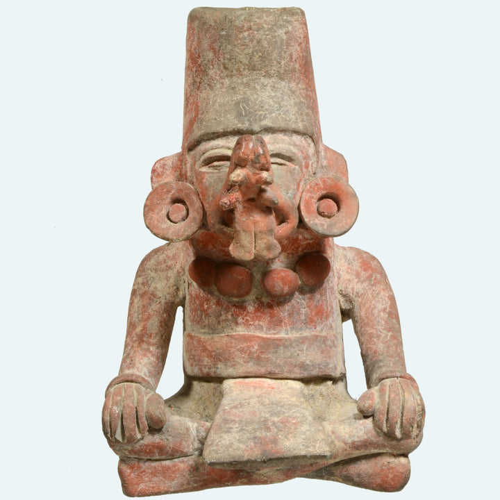 Zapotec Seated Deity Figural Urn