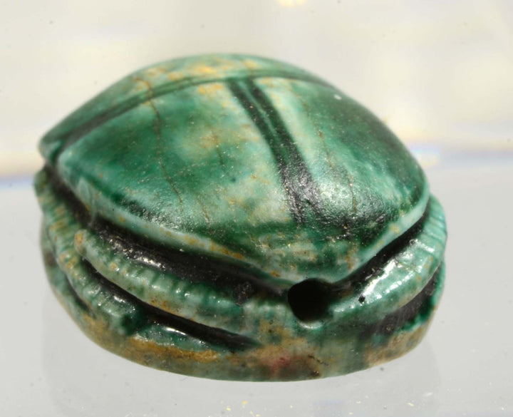 Egyptian Green Gaze Steatite Scarab