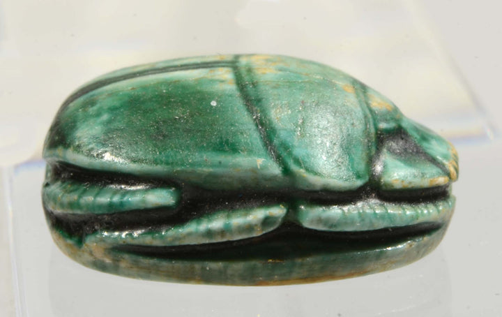 Egyptian Green Gaze Steatite Scarab