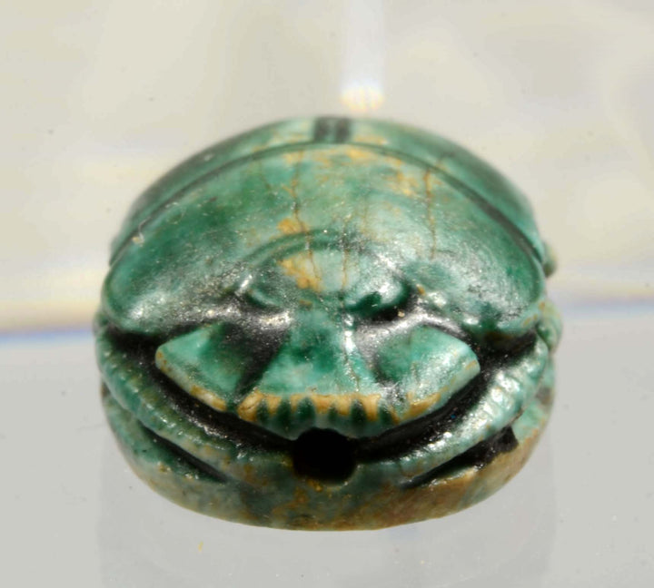 Egyptian Green Gaze Steatite Scarab