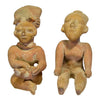 Jamacoaque Manabi Polychrome Pottery Pair Figures - Art for Eternity