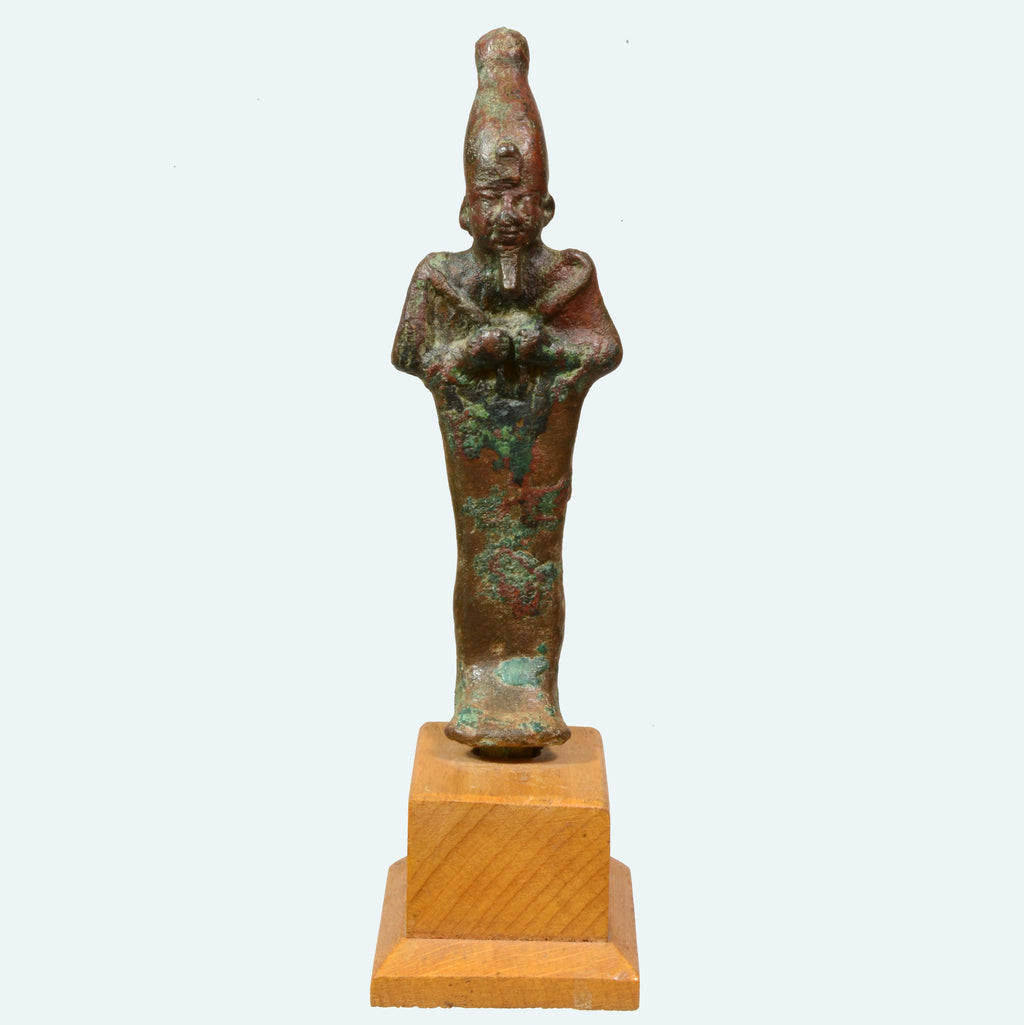 Egyptian Bronze Standing Osiris