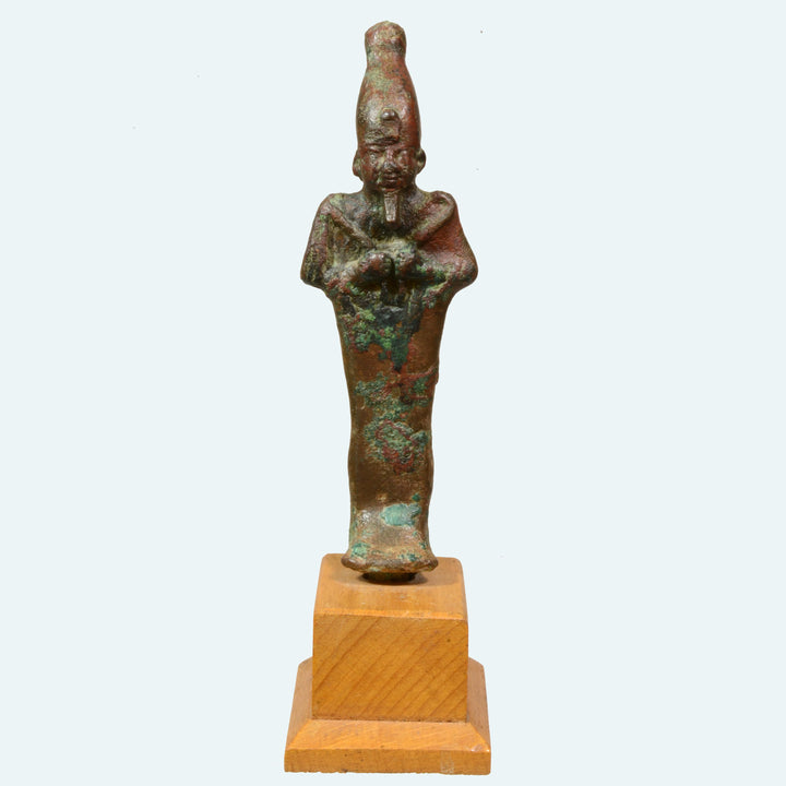 Egyptian Bronze Standing Osiris