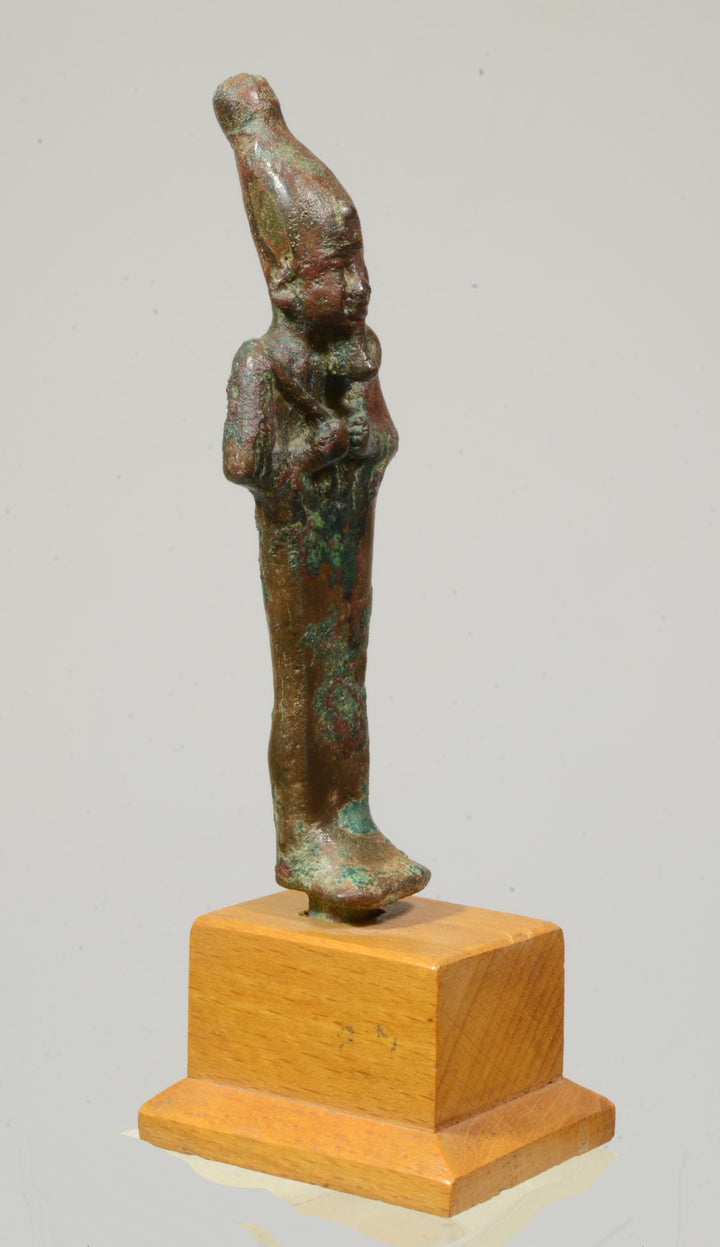 Egyptian Bronze Standing Osiris