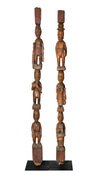 Fine Pair Yoruba House Posts Attributed to Obembe of Efon-Alaye