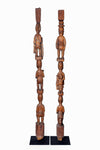 Fine Pair Yoruba House Posts Attributed to Obembe of Efon-Alaye