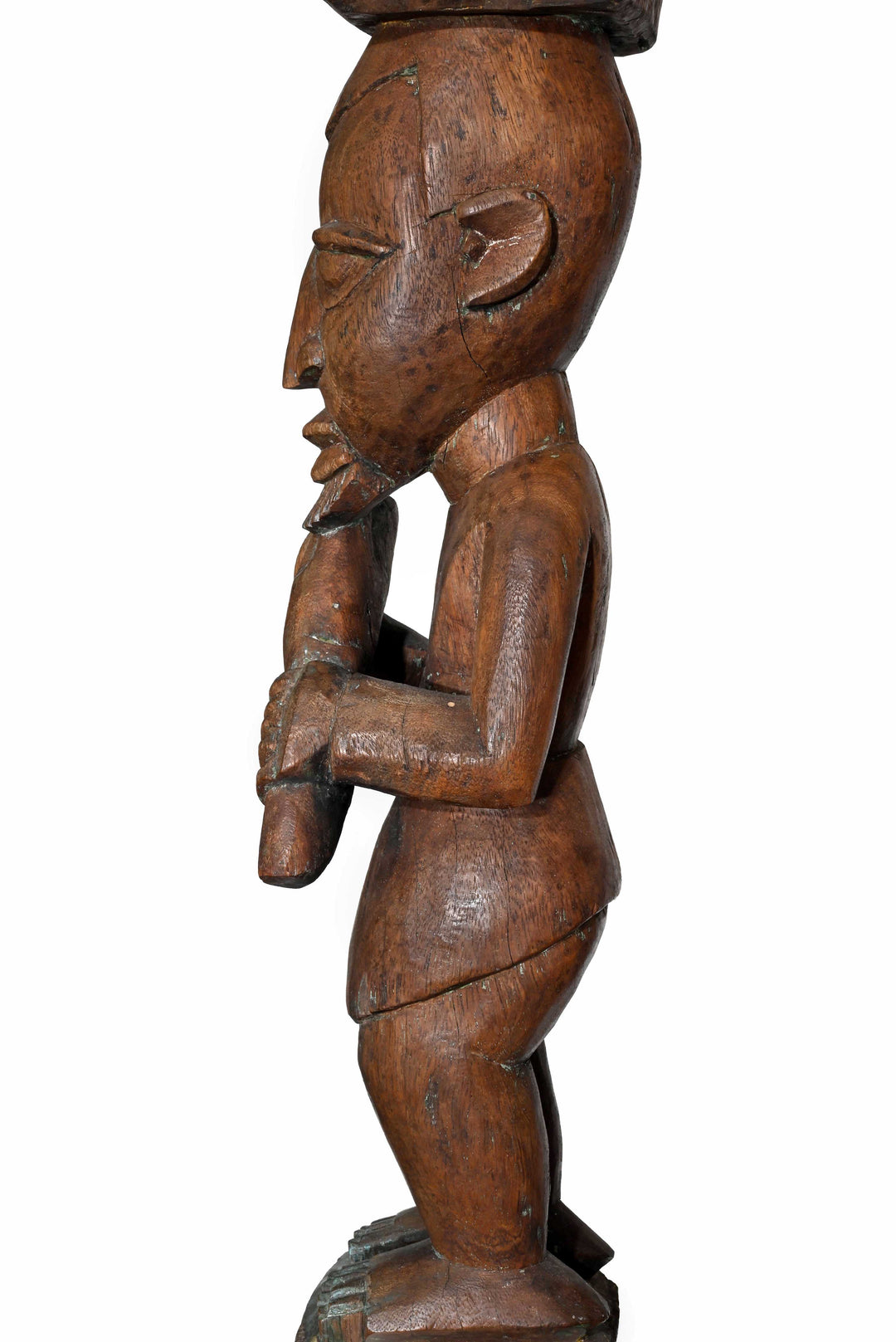 Fine Pair Yoruba House Posts Attributed to Obembe of Efon-Alaye