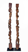 Fine Pair Yoruba House Posts Attributed to Obembe of Efon-Alaye