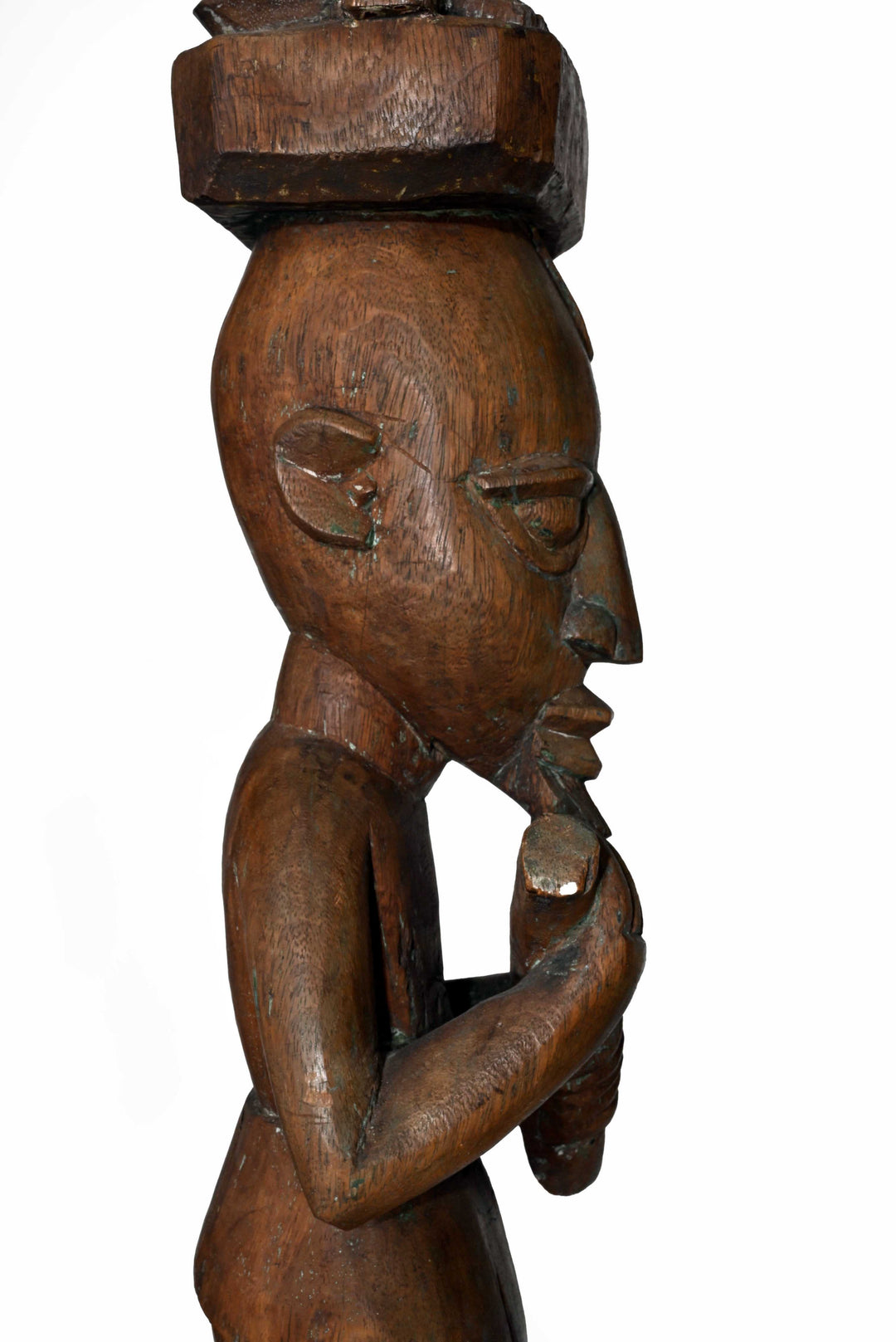 Fine Pair Yoruba House Posts Attributed to Obembe of Efon-Alaye