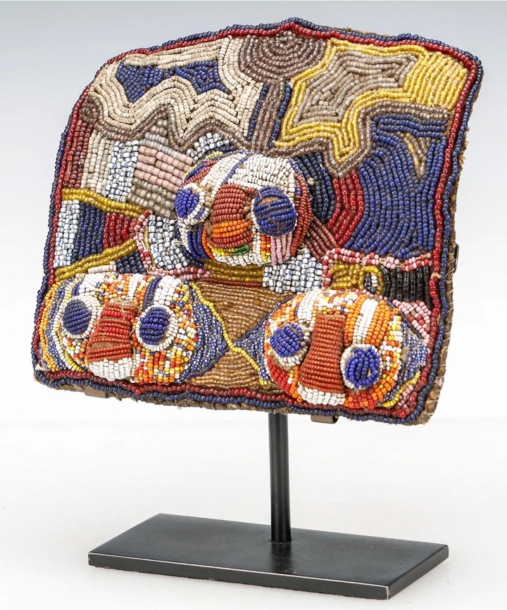 African Yoruba Apo ileke  Beaded Priest's Bag