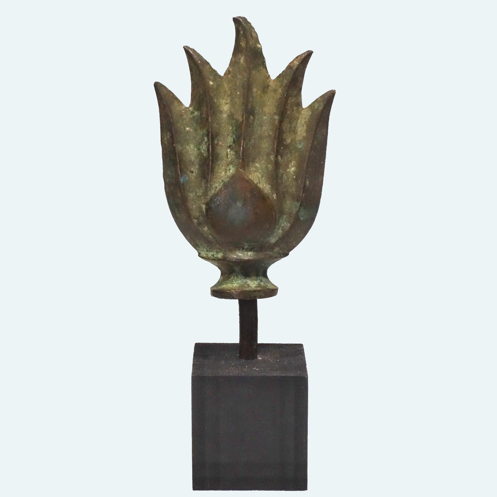 SEA Bronze Flame Finial Symbol of Enlightenment