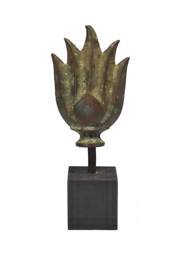 SEA Bronze Flame Finial Symbol of Enlightenment