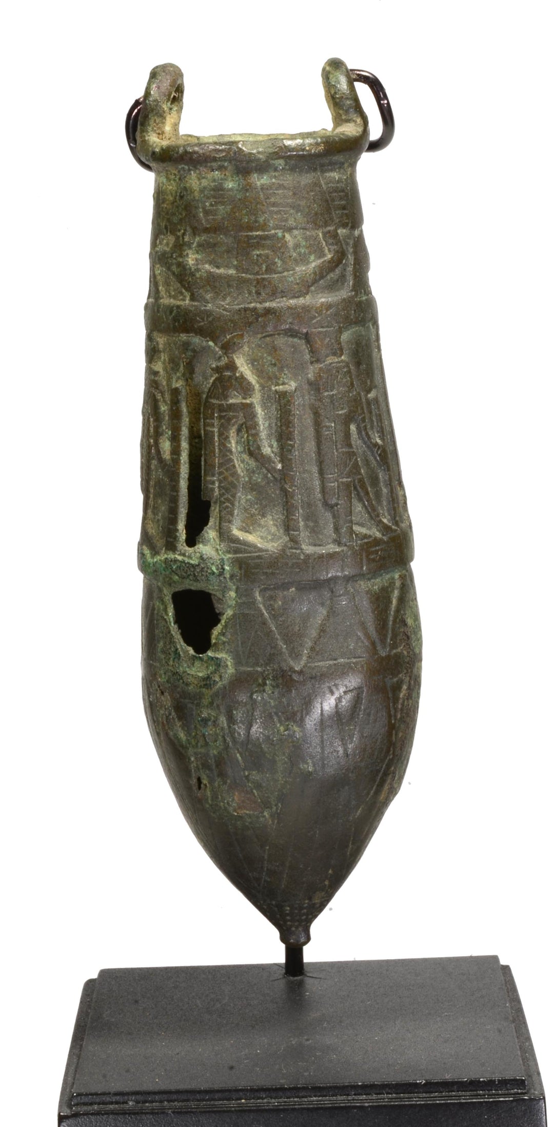 Ancient Egyptian Engraved Bronze Situla