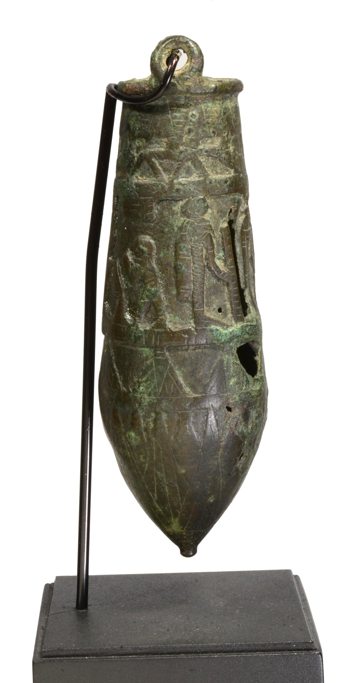 Ancient Egyptian Engraved Bronze Situla