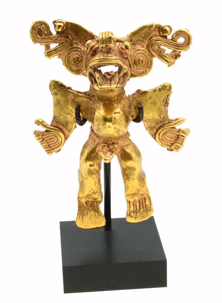 Gran Cocle Cast Gold Figural Deity