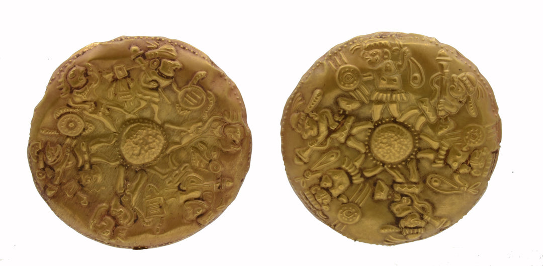 Moche Gold Repousse Disc Ornaments - Art for Eternity