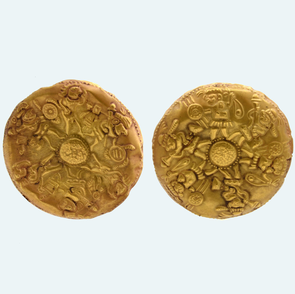 Moche Gold Repousse Disc Ornaments - Art for Eternity