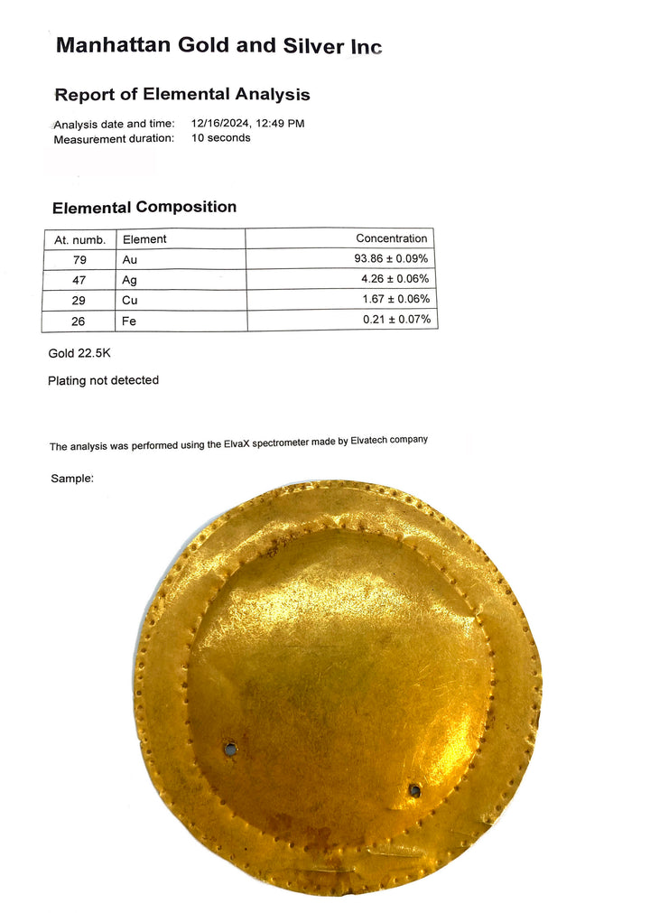 Gran Cocle Gold Pectoral Disc