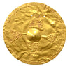 Cocle Circular Embossed & Repousse Gold Disc - Art for Eternity