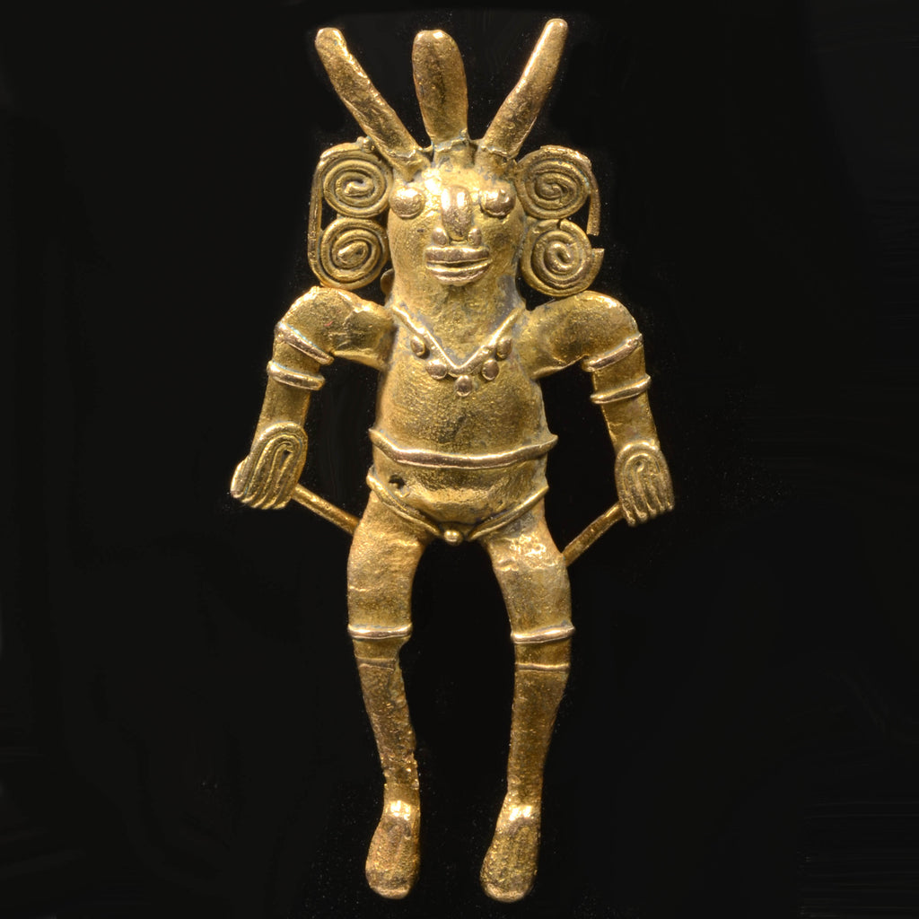 Gran Cocle Gold Pendant of a Shaman