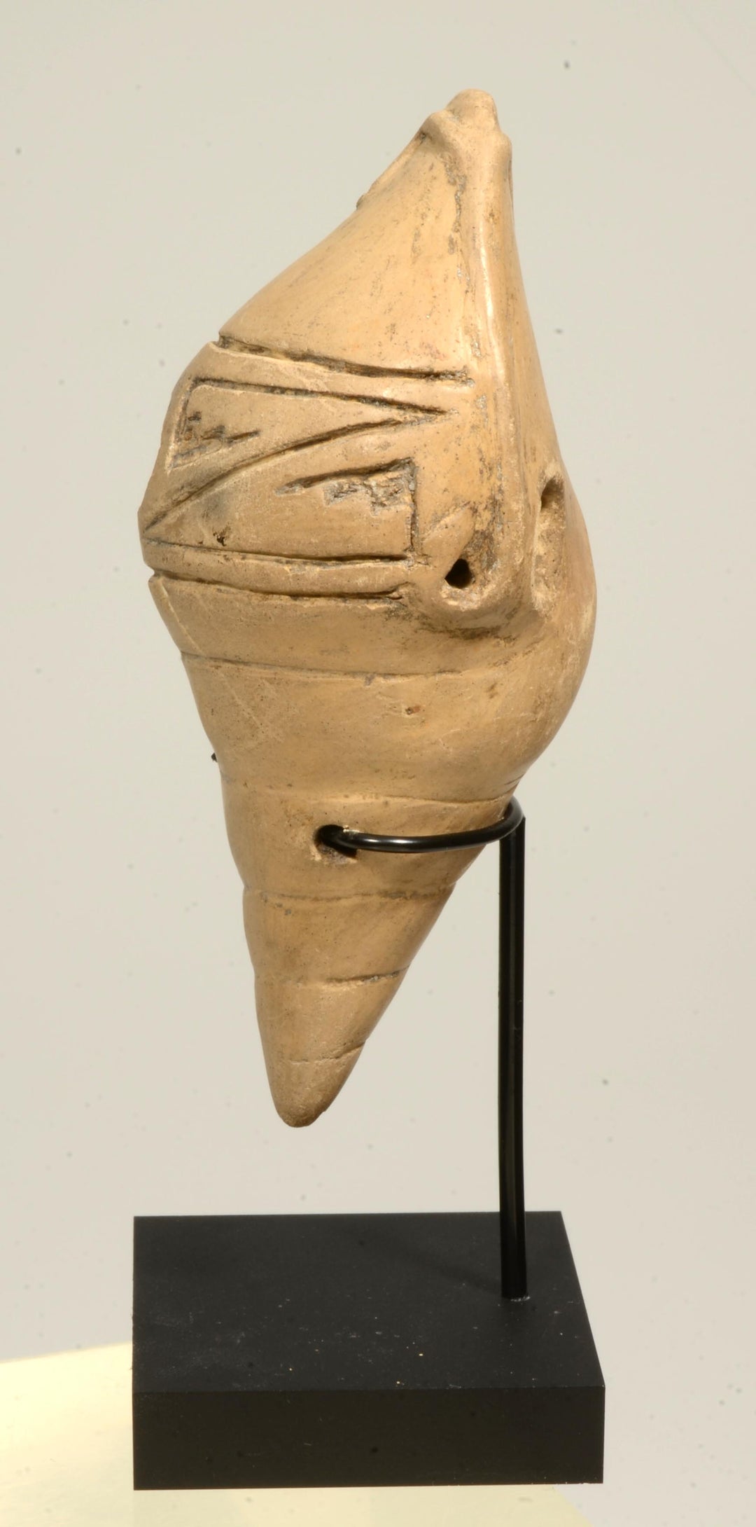 Narino or Carchi Pottery Monkey atop Sea Shell Ocerina