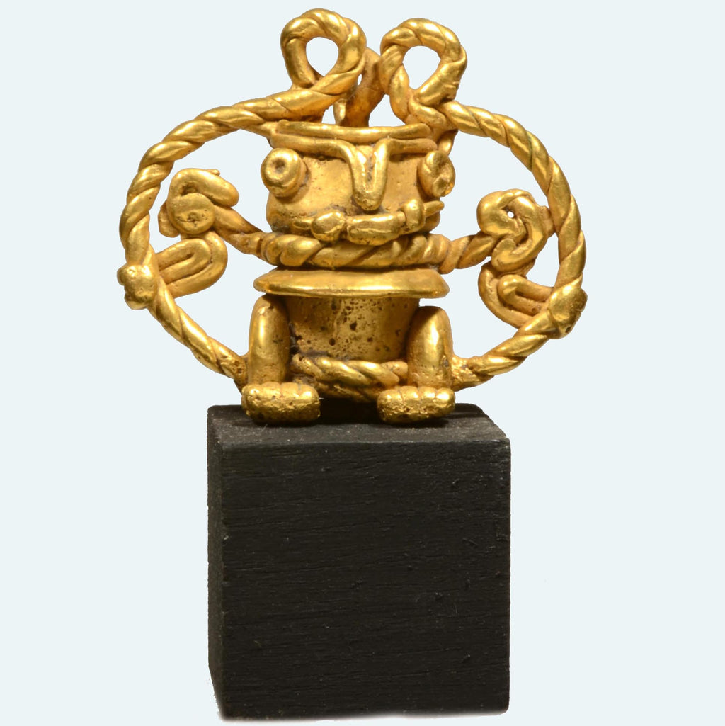 Gran Cocle 22k Gold Figural Effigy Pendant