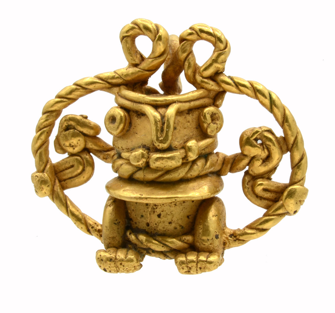 Gran Cocle 22k Gold Figural Effigy Pendant