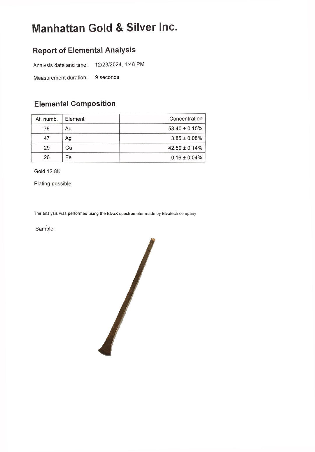 Pair Panamanian Gold Chisels