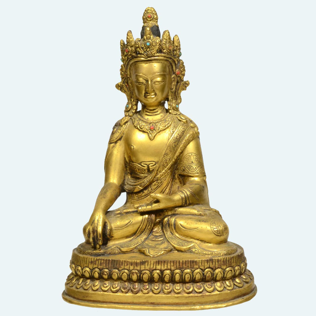 Sino Tibetan Gilt Bronze Seated Bodhisattva - Art for Eternity