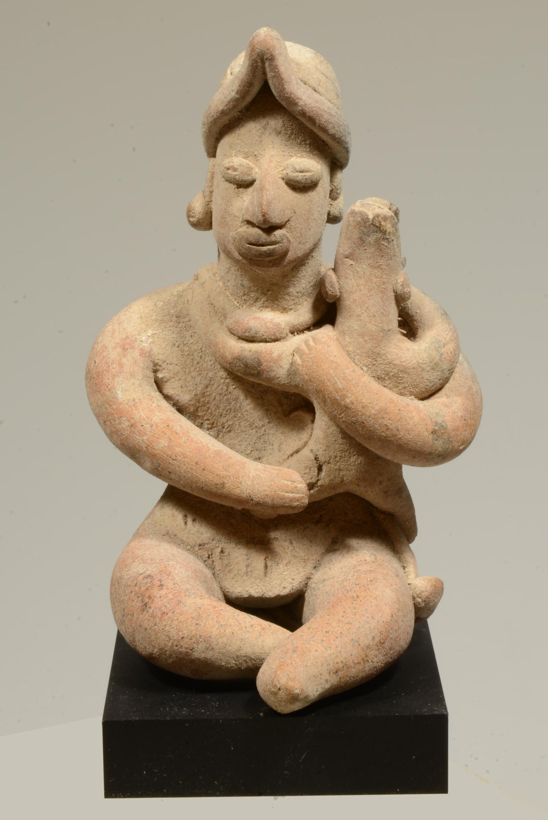 Colima Seated Mother & Child Antidotal Figure