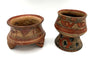 Pair Costa Rican Polychrome Pottery Vessels (2)