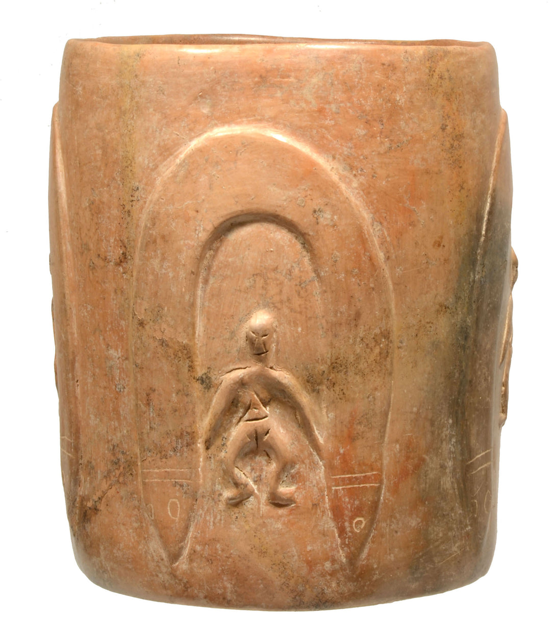 Colima Pottery Drum Vessel