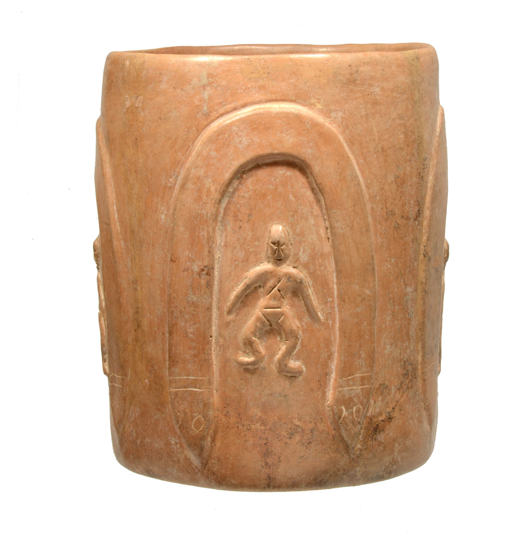 Colima Pottery Drum Vessel
