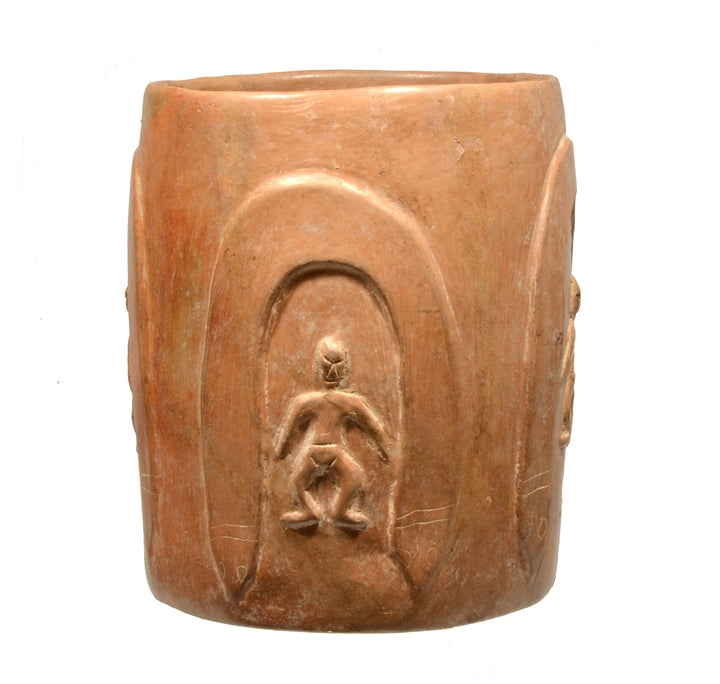 Colima Pottery Drum Vessel