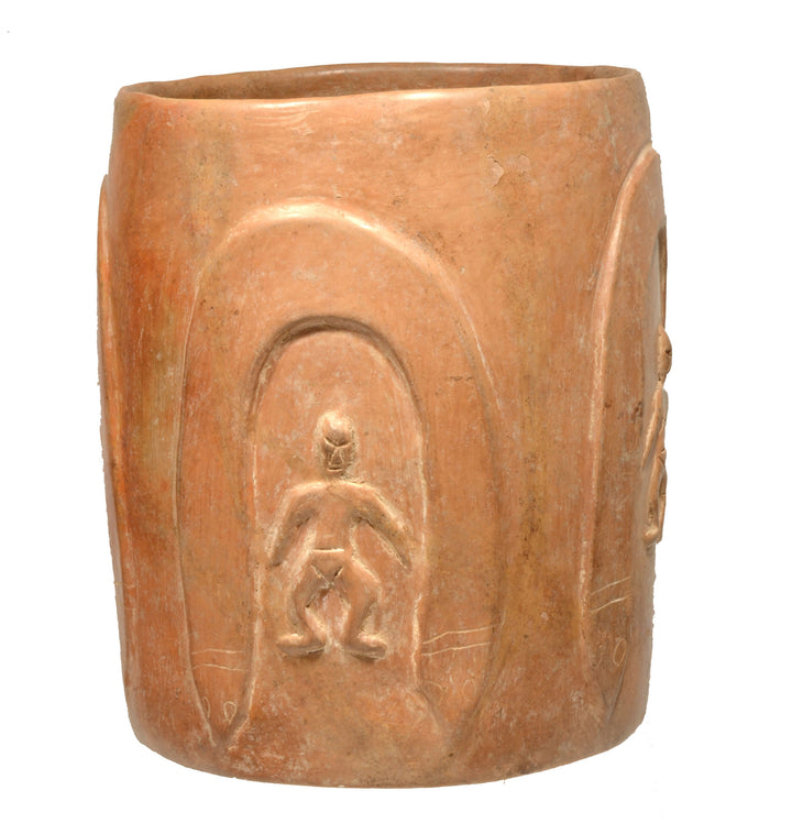 Colima Pottery Drum Vessel