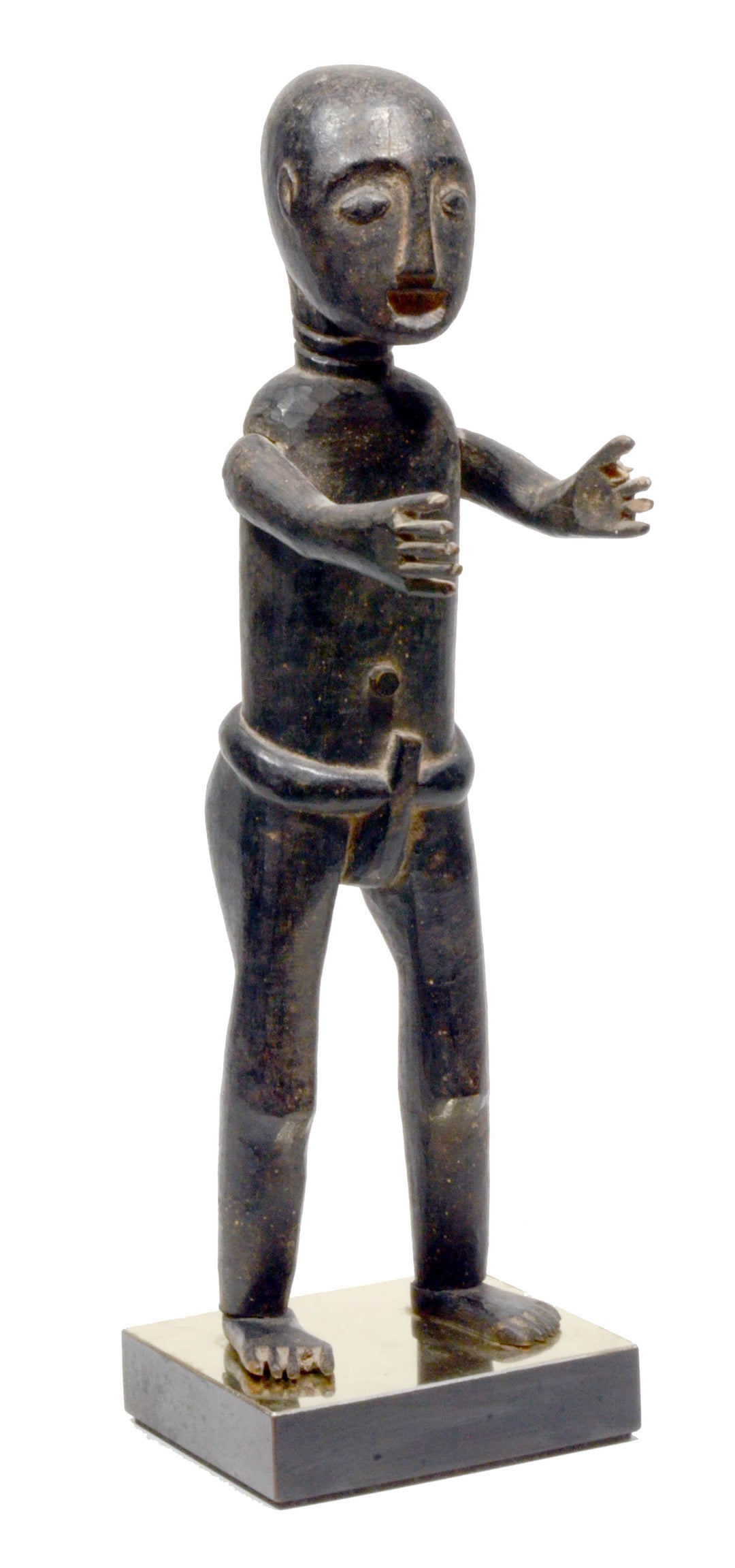 Akan wood carved Standing figure