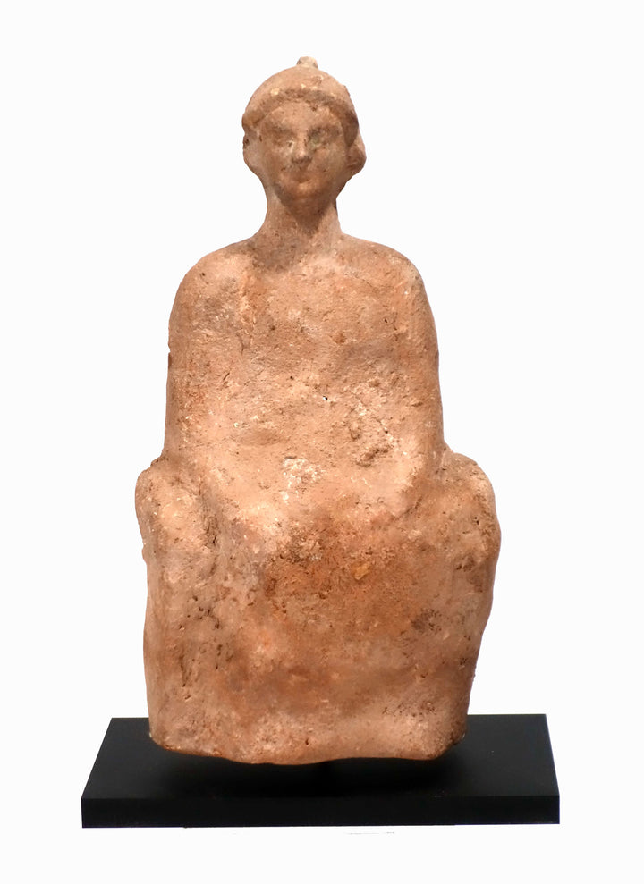 Greek Terracotta Votive Seated Boy