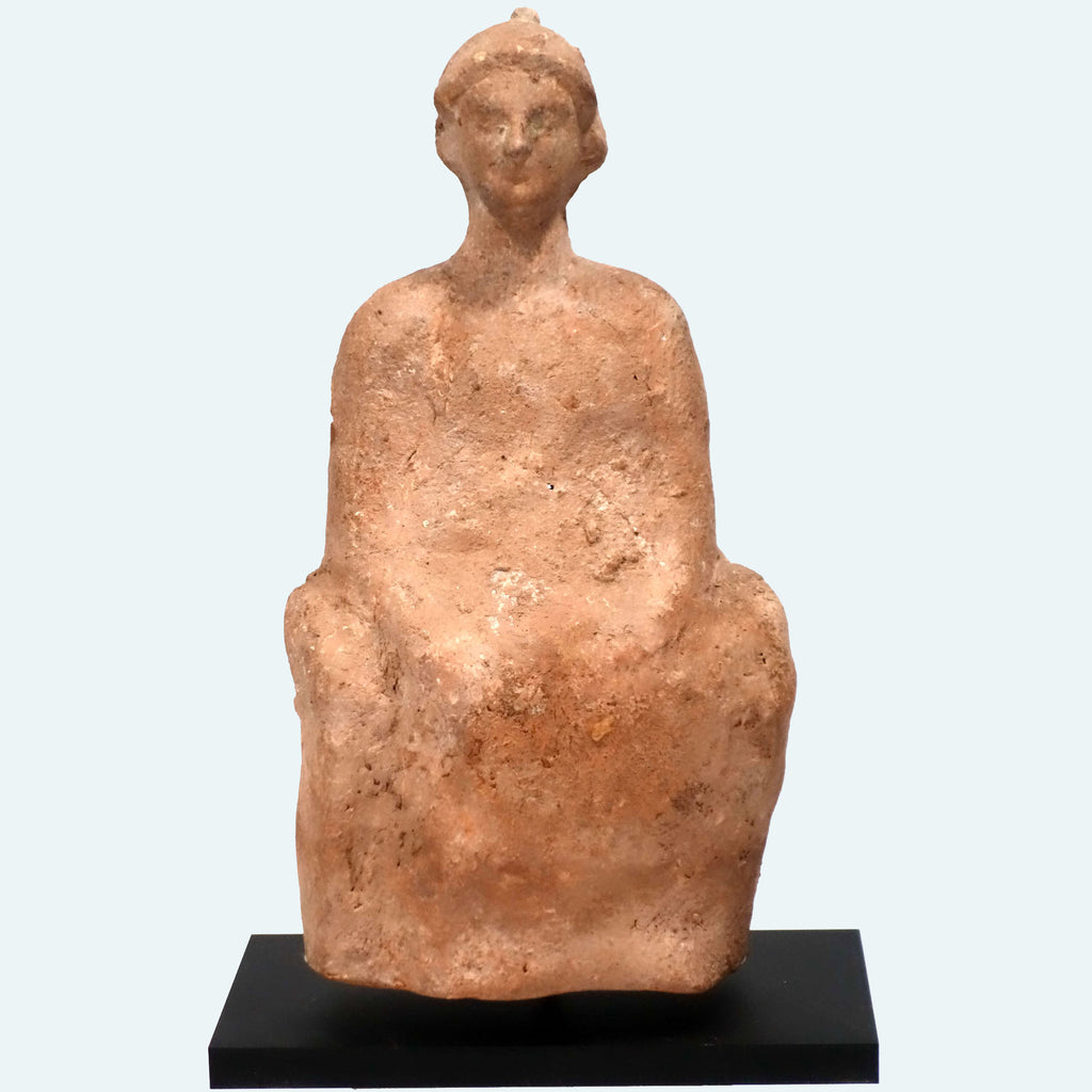 Greek Terracotta Votive Seated Boy