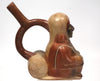 Finely Painted Moche Figural Stirrup Vessel