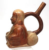 Finely Painted Moche Figural Stirrup Vessel