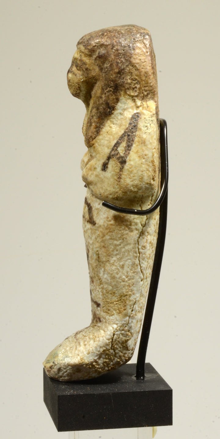 Egyptian Pale Green faience Ushabti for Nesi Mut