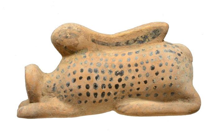 Greek Terracotta Plastic Oil Vessel of a Hare