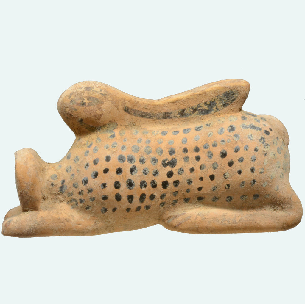 Greek Terracotta Plastic Oil Vessel of a Hare