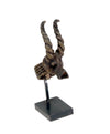 African Lobi Bronze Head of an Antelope Ring