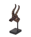 African Lobi Bronze Head of an Antelope Ring