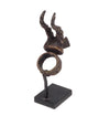 African Lobi Bronze Head of an Antelope Ring
