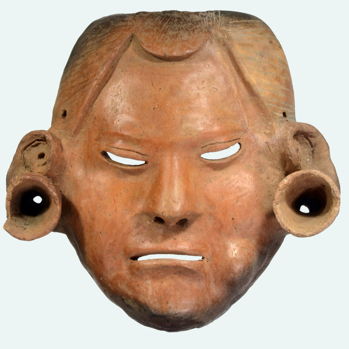 Fine Pre Columbian Narino Pottery Mask,