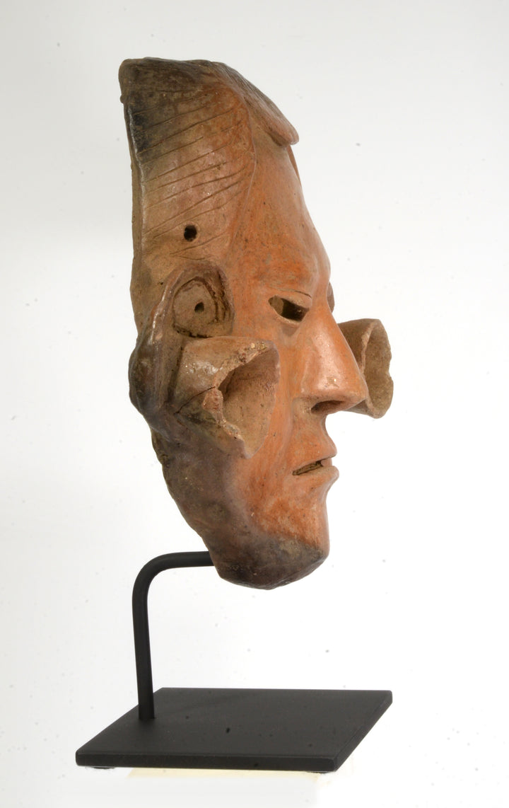 Fine Pre Columbian Narino Pottery Mask,