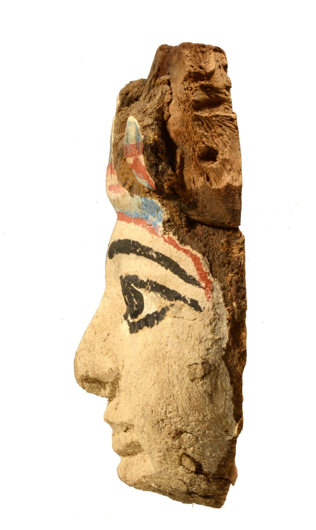 Egyptian Wood Painted Sarcophagus Mask &nbsp; &nbsp; &nbsp; &nbsp;